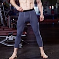 Miniatyrbild 1 av 5: Herr Gym Compression Leggings Base Layer Running Tight Byxor 3/4 Training Fitness Byxor Gray M
