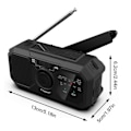 Miniatyrbild 4 av 5: Vevradio | Soldriven handvevsradio, uppladdningsbar solradio för utomhuscamping och överlevnad
