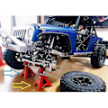 Pikkukuva 3 / 5: 4kpl Metallinen Korkeussäädettävä 6 Tonnin Tunkin Korjausteline 1/10 Rc Crawler -auto Axial Scx10 90046 Traxl