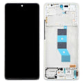 Miniatyrbild 1 av 4: Kompatibel för Xiaomi Redmi Note 14 5G Grad C LCD-skärm och digitizerenhet + Ramdel (TFT) (Utan logotyp) Silver
