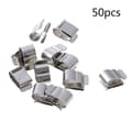 50 stk. solcellekabelclips i rustfrit stål, PV-ledningsclips, fastgørelsesclips