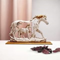 Miniatyrbillede 4 af 5: Skrivebordsfigur Delikat Håndværk Flot Kunstværk Mikroindretning Stående Galoperende Hest Resin Statue til Hjemmet