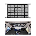 Miniatyrbilde 5 av 5: Oppgrader Bil Takluke Lastenett, 80x55cm Forsterket Bæreevne Og Ingen Sagging Dobbeltlagsnett Bil Tak Oppbevaringsstativ, Lastebil Suv Reise Lang Tur