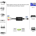 Miniatyrbild 5 av 5: Venalisa RCA till HDMI-omvandlare, Komposit till HDMI-adapter Stödjer 1080p PAL/NTSC