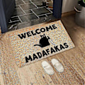 Miniatyrbilde 3 av 5: Dark Cat Welcome Madafakas Full Print Dørmatte Morsom Dørmatte Hjemmeinnredning Kjøkken Baderomsdekor Gi Folk Morsomme Gaver-Excellence