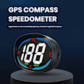 Miniatyrbillede 3 af 5: GPS Kompas Speedometer Bil Heads-up Display USB Tilslut Plug And Play 2.7 Tommer Skærm MPH Hastighedsmåler Over Hastigheds Alarm til Alle Køretøjer