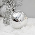 Miniatyrbilde 5 av 5: 24 stk. Julekuler Multistil Knusesikker PVC Snøfnuggmønster Juletrepynt Festartikler