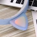 Pikkukuva 4 / 5: Langattomat Bluetooth lasten kuulokkeet, Cat Ear Bluetooth langattomat/langalliset kuulokkeet, led Light Up lasten langattomat kuulokkeet korvalla mikrofonilla Light Blue