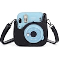 Miniatyrbillede 3 af 4: Instant Kameraetui Kompatibel Med Instax Mini 11, PU Lædertaske Med Lomme Og Justerbar Skulderrem (Sort)
