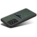 Pikkukuva 4 / 5: DENIOR Yhteensopiva Samsung Galaxy A53 5G Nahkapäällysteinen TPU-suojakuori Jalustalla ja Korttipaikalla Green