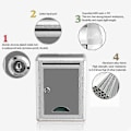 Miniatyrbilde 5 av 5: Postkasse Pakkepostkasse Aluminium Legering Vintage Post Låsbar FP