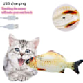Miniatyrbild 5 av 5: Fiskleksak för katter, 28 cm rörlig fiskleksak med sensor för katt/kattunge som biter, tuggar och sparkar - interaktiv realistisk plyschsimulering