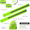 Miniatyrbild 3 av 5: 4 Stycken Reflexband Hög Synlighet Reflexband Reflexremmar Tejp Armband Reflexutrustning för Kvinnor Män Löpning Cykling Promenader
