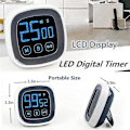 Miniatyrbild 4 av 5: Kökstimer för matlagning Touchscreen LCD Klassrumstimer Digital Timer för Spel Möte Fitness