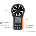 Miniatyrbillede 2 af 5: Anemometer PEAKMETER PM6252A Digital Vindhastighedsmåler Luftmængdemåling