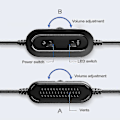 Miniatyrbilde 3 av 5: 1 par USB-drevet LED 3,5 mm kablet høyttaler for datamaskin bærbar PC mobiltelefon nettbrett