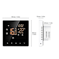 Miniatyrbild 2 av 5: Smart Termostat Digital Temperaturregulator Tuya App-kontroll LCD-display Touchscreen Veckovis Programmerbar Elektrisk Golvvärme Termostat För (storlek