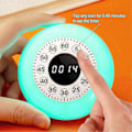 Miniatyrbillede 3 af 5: Genopladelig Visuel Timer med RGB Lys, 60 Minutters Nedtællingstimer til Hjemmeklasselokale Kontor Køkken