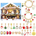 Miniatyrbild 1 av 5: Mode Jul Adventskalender Xmas Blind Box Charm DIY Armband Making Set Handheld 24 Countdown Calendar DIY Smycken Present style 4