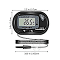 Miniatyrbillede 2 af 5: Akvarietermometer LCD Digital Display med Sugekop og Probe til Reptiler Inkubator Akvarium Drivhus Pakke med 4