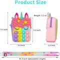 Miniatyrbillede 2 af 5: Pop Taske Fidget Legetøj til Kvinder Piger, Push Bubble Fidget Sensoriske Håndtasker Legetøj, Regnbue Simple Dimple Skuldertaske, Enhjørning Stress Release Legetøj Sma