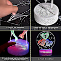 Miniatyrbillede 5 af 5: Natlampe til piger, 3D optisk illusionslampe, sengelampe med farveskift, berørings bordlampe dekoration til mors dags gave børn kvinder piger (