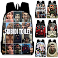 Pikkukuva 1 / 3: Lasten reppu Skibidi WC printed koululaukku Suurikapasiteettinen reppu style 3