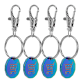 Miniatyrbillede 1 af 5: Hængende Token Nøglering Indkøbsvogn Tokens Nøglering Vedhæng Assorteret Farve Nøgle Dekoration 4 stk