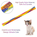 Miniatyrbild 5 av 5: Pet Springs Kattleksak 25 st Färgglada Kattfjäderpinnar Vikbara Studsande Nylon Mesh Fjäderrör För C SN[
