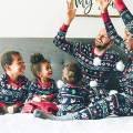 Miniatyrbild 3 av 5: Hem Matchande julpyjamas Nyhet Ugly Snowflake Print Pyjamas Holiday Pyjamas Set Men 4-5 Years