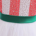 Pikkukuva 4 / 5: Jouluiset Lapset Tytöt Puff Sleeve A-linjainen mekko Iso rusetti Punainen Vihreä Mekko Joulu Prinsessa Mekot 2-3Y