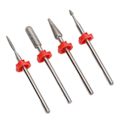 Miniatyrbillede 1 af 5: 4 stk. Negleslibehoved Multifunktionelle Tungsten Stål Manicure Borebits til Salon