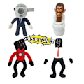 Pikkukuva 1 / 5: Skibidi WC Pehmo 30cm Anime Pehmo Pehmo Pehmo Täytetyt Eläimet Pehmeä Hauska Pehmo Lasten Joulun Syntymäpäivälahjat Nukke 4pcs