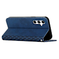 Miniatyrbillede 3 af 5: Kompatibel til Samsung Galaxy A36 5G Telefon Cover Præget PU Læder Wallet Stand Case Azure