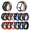 Miniatyrbillede 3 af 3: Kompatibel med TomTom Runner 2/Runner 3/Spark/Adventurer Elastisk Vævet Smart Watch Rem Justerbar Håndledsrem DarkBlue