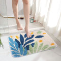 Pikkukuva 1 / 5: Tflycq Plant Bath Mat Pehmeä imukykyinen Liukumaton Mikrokuitumatto Leaves Kylpyhuonematto 16 240,5 (värivaihtelut lehdet)