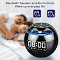 Miniatyrbillede 3 af 5: Vækkeurradio med dobbelte alarmer, FM digitalt sengebordsur med snooze-funktion, LED-display 4