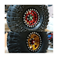 Miniatyrbild 5 av 5: 4st Metall Mutter Hjul Fälg Hatt Kåpa För 1/10 Rc Crawler Bil Trx4 Trx6 D90 D110 Axial Scx10 Uppgraderingsdel