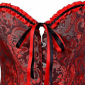 Pikkukuva 3 / 3: Tflycq Sexy Corsets Mekot naisille Plus Size -asu Overbust Burlesque korsetti ja minihame Set Tutu Corselet dark red L