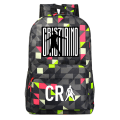 Miniatyrbillede 1 af 5: Fodbold CR7 Ronaldo Printing Børnestuderende Skoletaske Ungdomsrygsæk Udendørs rejsetaske Computertaske style 1