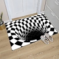 Miniatyrbild 1 av 4: 3D Matta med Bottenlös Hålighet Optisk Illusion, Rutmönster Vortex Optiska Illusioner Matta, För Matrum Matta Hem Sovrum Golvmatta_s