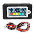 Miniatyrbild 2 av 5: LCD-skärm Batterispänning Procent Tester Ternär Litium Återstående Batteridetektor Mätare Monitor