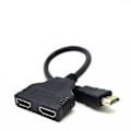 Pikkukuva 1 / 2: HDMI-jakaja 1 sisään, 2 ulos -kaapelisovitin, moninäyttöjen kopiointi, täysi