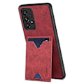 Pikkukuva 2 / 5: DENIOR Yhteensopiva Samsung Galaxy A53 5G Nahkapäällysteinen TPU-suojakuori Jalustalla ja Korttipaikalla Red