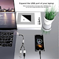 Miniatyrbilde 5 av 5: Type A Type-C Hann til Dobbel USB 2.0 Hunn Adapter USB-C OTG Splitter Y Kabel Konverter Støtte