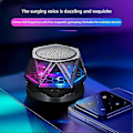 Pikkukuva 5 / 5: Magneettinen Bluetooth-kaiutin Mini Sound Box RGB-valaistusnäytös Puhelinpidike