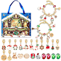 Miniatyrbild 1 av 5: Mode Jul Adventskalender Xmas Blind Box Charm DIY Armband Making Set Handheld 24 Countdown Calendar DIY Smycken Present style 15