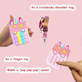 Miniatyrbild 2 av 5: Pop Purse Fidget Leksaker för Flickor, Söt Sensorisk Leksak Pop Fidget Väska med Pop Nyckelring, Crossbody Liten Väska Pop Axelväska