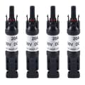 4x 20A Inline-diodkontakt IP67 Solpanelkabelkontakter