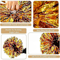 Miniatyrbilde 3 av 5: 12 stk. Cheerleading Pom Poms med Fingerhull Metallisk Folie Cheer Pom Poms qyF TWO YBF